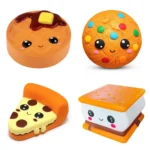 Squishy Chocolate Biscuit Cheese Bread Series PU Squishies Slow Rising Cream Scented Fidget Anti-Stress Kids Toys Gift