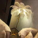 Living Room Sofa Side Floor Lamp Nordic Creative Ostrich Feather Standing Floor Light Home Decor Indoor Bedroom Bedside Fixture - Image 6