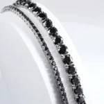 3/4/5/6.5mm Black Moissanite Tennis Necklaces with Certificates 925 Sterling Silver Lab Diamond Hiphop Neck Chain For Women Men - Image 3