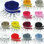 2 Meters 4 Slider 5# Golden Silver Slider Tooth Large Piece of Nylon Coil Code DIY Household Sewing Zipper - Image 2