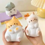 Cute Cat Stress Relief Squishy Toys PU Slow Rising Squeeze Antistress Ball Cartoon Table Ornaments Squishy Stress Reliever Toys