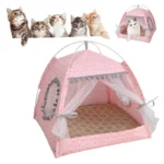 Pet Cat Tent Summer Cave Hut Cat Sleep House For Kitten Puppy Playpen Cage Basket Cat Nesk Kennel Small Dog House Bed
