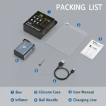 QIUDANOW 130 PSI Portable electric bike Inflator for mountain bike Schrader & Presta Value Compatible with Type-C charging - Image 6