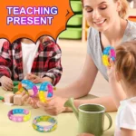 24/72pcs PCS Fidget Toys Pop Bracelet Party Favors Stress Relief Fidgets Packs Bulk Sensory Squishy Toys Wristband - Image 6
