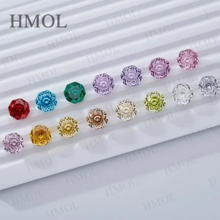 Cubic Zirconia Stone Multicolor Aquamarine Octagon Rose Cut Loose CZ Stones Synthetic Gems Beads Jewelry DIY Earrings Necklaces
