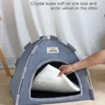 Pet Tent Cave Hut Cat Sleep House for Kitten Playpen Cage Basket Cat Nesk Kennel Small Dog House Bed Chihuahua Забор Для Кошек - Image 4