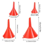 4pcs/set Kitchen Funnel Suitable for Automotive Home Kitchen Function Plastic Funnel Mini Small Medium and Large Funnels - Image 6