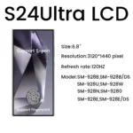 6.8‘’120hz AMOLED For Samsung Galaxy S24Ultra LCD Display S928B S928U S928WS928E Touch Screen with Frame Digitizer Replacement - Image 2