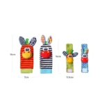 2PCS/SET Baby Rattle Toys Cute Stuffed Animals Wrist Rattle Foot Finder Socks 0~12 Months For Infant Boy Girl Newborn Gift - Image 6