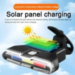 Bicycle Tail Light USB Rechargeable Bike Taillight Solar Power Long Endurance Cycling Rear Lamp Bright Mtb Warning Flashlight - Image 4