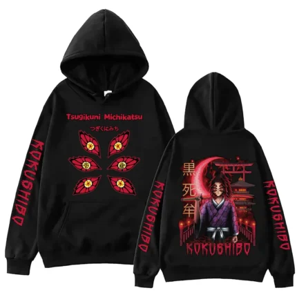 Anime demon killer Kokushibou hood original juku top men's sweatshirt high-quality casual hoodie