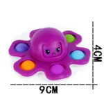 Autism Stress Relief Silicone Interactive Flip Octopus Change Faces Spinner Push Pop Bubble Finger Toy for Spinners Kawaii - Image 5