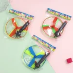 Colorful Plastic Pull Line UFO Flying Saucer Outdoor Game Toys for Children Boys Girls Helicopters Lawn Toy Sports - Image 3