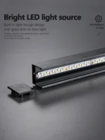 Black chandelier square bedroom lamps living room lamp led ceiling lamp Nordic minimalist creative led ceiling lamp strip lights - Image 6