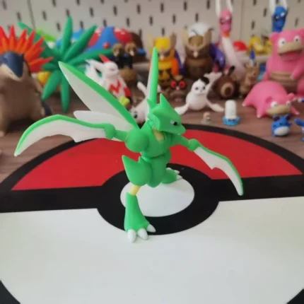 Pokemon Scyther Scale World 1:20 Action Figure Cute Doll 3D Print Kawaii Anime Character Desktop Model Kid Birthday Toys Gifts
