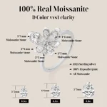 ATTAGEMS 925 Sterling Silver Luxury Women Ring Flowers DVVS1 Moissanite Pear-cut Classical Band Engagement Wedding Fine Jewelry - Image 4