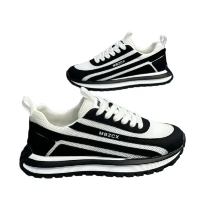 Fipatbu Men's Striped Interval Fashion Sports Shoes Non-Slip Breathable Mesh round Toe Wear-Resistant Summer Casual Shoes