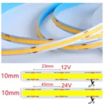 LED Strip Light 10mm PCB DC 12V 24V COB LED Strip Lights for Home Decor DIY Warm Nature Cool White High Density 528LEDs/m - Image 4