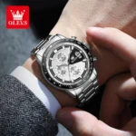 OLEVS TY705 Men Watch Luxury Waterproof Luminous Quartz Watch Multi functional Timing Watch Exclusive Sports Original Men Watch - Image 2