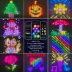 Smart BT APP DIY Text Anime Pattern Display RGBIC Fairy LED Curtain Light String Music Sync Valentine's Day/Birthday/Party Decor - Image 4