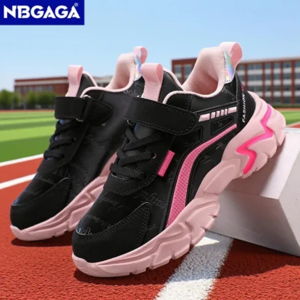 Cute Girls Kids Fashion Sneakers Student Children School Casual Walking Shoes Lightweight Non-slip Outdoor Sport Tennis