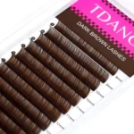 TDANCE 16 Lines Dark Brown Eyelash Extension Super Soft Natural Synthetic Mink Makeup Professional Individual False Eyelashes - Image 3