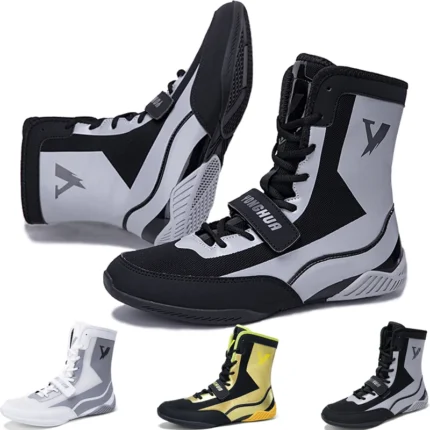 New Pro wrestling and boxing shoes, men's mesh breathable training flying wrestling boots lightweight sneakers