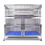 Large Crate Dog Cage Stainless Steel with Solid Pattern Pallet Tray Type - Image 4