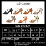 SWDZM Women Latin Dance Shoes High Heels Tango Party Dance Shoes For Girls Ladies Satin Salsa Sandals Dancing Ballroom Shoes - Image 6