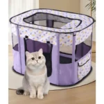 Foldable Pet Playpen - Portable Cat Delivery Room Tent Indoor Outdoor Dog Kennel Crates Pet Birthing Center Essential Supplies - Image 2