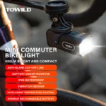 TOWILD 450LM Bike Light Commuting Mini Bicycle Lights LED Cycling Front Lamp IPX6 Compact Headlight Aluminum MTB Road Flashlight