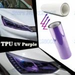 UV Color Changing Film Tpu ppf Photochromic Car Headlight Film Transparent to Black Purple - Image 6