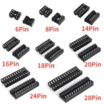 10pcs DIP IC Sockets 6P/8P/14P/16P/18P/20P/24P/28P Adaptor Solder Integrated Circuits Sockets Electronic Component