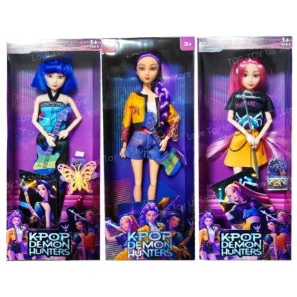 2025 Kpop Demon Hunters Action Figure Toy Rumi Mira Zoey Beautiful Princess Baby Girl Dolls Plastic DIY Toy for Girls