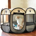 Portable Folding Pet Tent Octagonal Cage for Cat Delivery Room Indoor Playpen Puppy Kennel Foldable Fence Outdoor Big Dogs House - Image 2