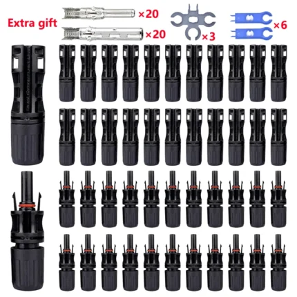 400/200/100/40/20/10 Pcs Photovoltaic Solar Connector Kit 1000V 30A Panel Solor Connectors for PV/MC Cable 2.5/4/6mm2