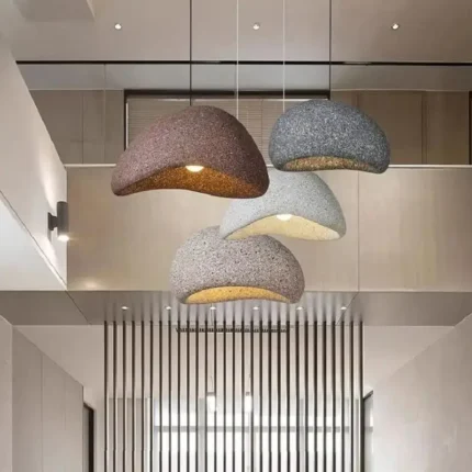 2025 New Model Wabi Sabi Pendant Lamp Living Room Dining Table Bedroom LED Ceiling Chandelier Light Home Decor E27 Hanging Lamp