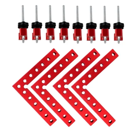 4 Pack 90 Degree Aluminium Alloy Positioning Squares Right Angle Clip L-Type Corner Clamp Woodworking Carpenter Clamping Tool