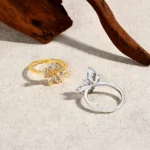 ATTAGEMS 925 Sterling Silver Luxury Women Ring Flowers DVVS1 Moissanite Pear-cut Classical Band Engagement Wedding Fine Jewelry - Image 3