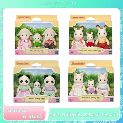 Sylvanian Families Anime Figure Drum Band Custom Easter Fruit Action Figures Wholesale Ternurines Figure Anime Figures Gift Toy
