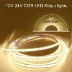 LED Strip Light 10mm PCB DC 12V 24V COB LED Strip Lights for Home Decor DIY Warm Nature Cool White High Density 528LEDs/m - Image 3