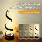 Modern Minimalist Spiral desk Lamp Wire Controlled Three Color LED Ambient Light For Bar Cafe Bedroom Living Room Lighting - Image 3