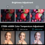 SmallRig P96 LED Video Light Mini LED Camera Lights 2200mAh 6500k Zoom Photo Video Lighting for Youtube Tiktok Vlog Fill Light - Image 2