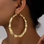 3pairs Set Hoop Earrings Set Big Geometry Round Circle Earring for Women Girls Gold Color Metal Hyperbole Party Jewelry