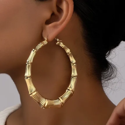 3pairs Set Hoop Earrings Set Big Geometry Round Circle Earring for Women Girls Gold Color Metal Hyperbole Party Jewelry