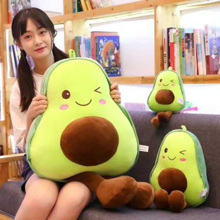 Cute Avocado Doll Pillow Soft Plush Toy Sleeping Pillow Children Girls Birthday Gift Large Fruit Rag Doll