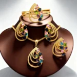 Sunnice Quality Fashion Women Jewelry 5in1 Set Diamond Zircon Romantic Vantage Large Earring Necklace Big Ring Drop Style - Image 4