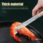 BBQ Food Tongs Barbecue Stainless Steel Kitchen Food Meat Non-slip Non-Stick Steak Clamp Cooking Tool Toothed Ice Towel Clip - Image 2