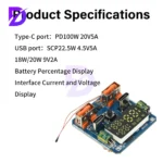 4S PD 100W Charge/Discharge Integrated Buck-Boost Module 20V 5A High-Power Output Lithium Battery Bidirectional Fast Charging - Image 5