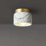 Nordic Marble Downlight Living Bedroom Room Decor Marble Ceiling Light Green White Stone Corridor Aisle Lamp - Image 2